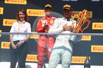 World © Octane Photographic Ltd. Formula 1 – Canadian GP. Podium. Mercedes AMG Petronas Motorsport AMG F1 W10 EQ Power+ - Lewis Hamilton and Scuderia Ferrari SF90 – Sebastian Vettel. Circuit de Gilles Villeneuve, Montreal, Canada. Sunday 9th June 2019.