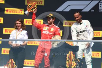 World © Octane Photographic Ltd. Formula 1 – Canadian GP. Podium. Mercedes AMG Petronas Motorsport AMG F1 W10 EQ Power+ - Lewis Hamilton and Scuderia Ferrari SF90 – Sebastian Vettel. Circuit de Gilles Villeneuve, Montreal, Canada. Sunday 9th June 2019.
