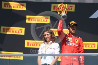 World © Octane Photographic Ltd. Formula 1 – Canadian GP. Podium. Scuderia Ferrari SF90 – Sebastian Vettel. Circuit de Gilles Villeneuve, Montreal, Canada. Sunday 9th June 2019.