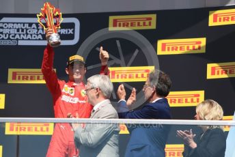 World © Octane Photographic Ltd. Formula 1 – Canadian GP. Podium. Scuderia Ferrari SF90 – Charles Leclerc. Circuit de Gilles Villeneuve, Montreal, Canada. Sunday 9th June 2019.