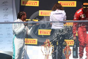 World © Octane Photographic Ltd. Formula 1 – Canadian GP. Podium. Mercedes AMG Petronas Motorsport AMG F1 W10 EQ Power+ - Lewis Hamilton and Scuderia Ferrari SF90 – Sebastian Vettel. Circuit de Gilles Villeneuve, Montreal, Canada. Sunday 9th June 2019.