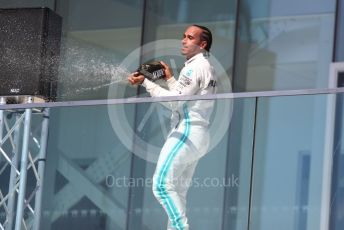 World © Octane Photographic Ltd. Formula 1 – Canadian GP. Podium. Mercedes AMG Petronas Motorsport AMG F1 W10 EQ Power+ - Lewis Hamilton. Circuit de Gilles Villeneuve, Montreal, Canada. Sunday 9th June 2019.