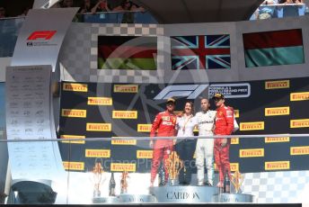 World © Octane Photographic Ltd. Formula 1 – Canadian GP. Podium. Mercedes AMG Petronas Motorsport AMG F1 W10 EQ Power+ - Lewis Hamilton and Scuderia Ferrari SF90 – Sebastian Vettel and Charles Leclerc. Circuit de Gilles Villeneuve, Montreal, Canada. Sunday 9th June 2019.