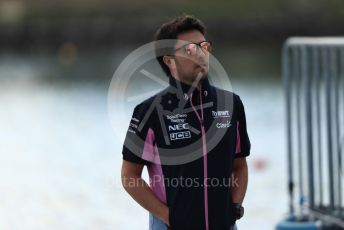 World © Octane Photographic Ltd. Formula 1 – Canadian GP. Paddock. SportPesa Racing Point RP19 - Sergio Perez. Circuit de Gilles Villeneuve, Montreal, Canada. Friday 7th June 2019.