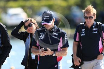 World © Octane Photographic Ltd. Formula 1 – Canadian GP. Paddock. SportPesa Racing Point RP19 - Sergio Perez. Circuit de Gilles Villeneuve, Montreal, Canada. Thursday 6th June 2019.