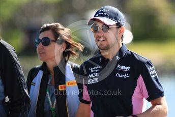 World © Octane Photographic Ltd. Formula 1 – Canadian GP. Paddock. SportPesa Racing Point RP19 - Sergio Perez. Circuit de Gilles Villeneuve, Montreal, Canada. Thursday 6th June 2019.