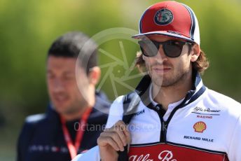 World © Octane Photographic Ltd. Formula 1 – Canadian GP. Paddock. Alfa Romeo Racing C38 – Antonio Giovinazzi. Circuit de Gilles Villeneuve, Montreal, Canada. Thursday 6th June 2019.