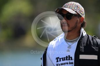 World © Octane Photographic Ltd. Formula 1 – Canadian GP. Paddock. Mercedes AMG Petronas Motorsport AMG F1 W10 EQ Power+ - Lewis Hamilton. Circuit de Gilles Villeneuve, Montreal, Canada. Thursday 6th June 2019.