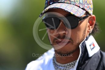 World © Octane Photographic Ltd. Formula 1 – Canadian GP. Paddock. Mercedes AMG Petronas Motorsport AMG F1 W10 EQ Power+ - Lewis Hamilton. Circuit de Gilles Villeneuve, Montreal, Canada. Thursday 6th June 2019.