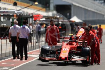 World © Octane Photographic Ltd. Formula 1 – Canadian GP. Scrutineering. Scuderia Ferrari SF90. Circuit de Gilles Villeneuve, Montreal, Canada. Thursday 6th June 2019.
