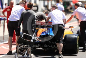 World © Octane Photographic Ltd. Formula 1 – Canadian GP. Scrutineering. McLaren MCL34. Circuit de Gilles Villeneuve, Montreal, Canada. Thursday 6th June 2019.