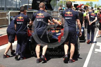 World © Octane Photographic Ltd. Formula 1 – Canadian GP. Scrutineering. Aston Martin Red Bull Racing RB15. Circuit de Gilles Villeneuve, Montreal, Canada. Thursday 6th June 2019.