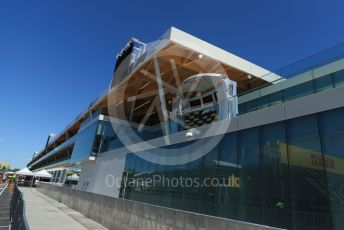 World © Octane Photographic Ltd. Formula 1 – Canadian GP. New pit complex.. Circuit de Gilles Villeneuve, Montreal, Canada. Thursday 6th June 2019.