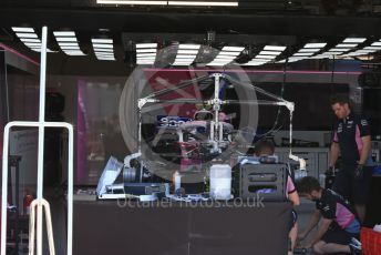 World © Octane Photographic Ltd. Formula 1 – Canadian GP. Pitlane. SportPesa Racing Point RP19 . Circuit de Gilles Villeneuve, Montreal, Canada. Thursday 6th June 2019.