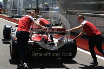 World © Octane Photographic Ltd. Formula 1 – Canadian GP. Scrutineering. Alfa Romeo Racing C38. Circuit de Gilles Villeneuve, Montreal, Canada. Thursday 6th June 2019.