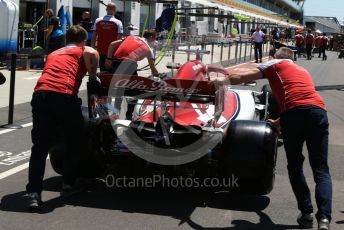 World © Octane Photographic Ltd. Formula 1 – Canadian GP. Scrutineering. Alfa Romeo Racing C38. Circuit de Gilles Villeneuve, Montreal, Canada. Thursday 6th June 2019.
