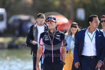 World © Octane Photographic Ltd. Formula 1 – Canadian GP. Paddock. SportPesa Racing Point RP19 - Sergio Perez. Circuit de Gilles Villeneuve, Montreal, Canada. Sunday 9th June 2019.