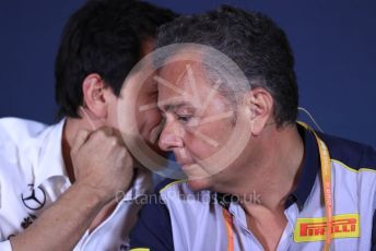 World © Octane Photographic Ltd. Formula 1 - Canadian GP – Friday FIA Team Press Conference. Toto Wolff - Executive Director & Head of Mercedes - Benz Motorsport and Mario Isola – Pirelli Head of Car Racing. Circuit de Gilles Villeneuve, Montreal, Canada. Friday 7th June 2019.