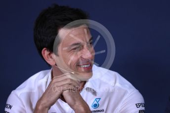 World © Octane Photographic Ltd. Formula 1 - Canadian GP – Friday FIA Team Press Conference. Toto Wolff - Executive Director & Head of Mercedes - Benz Motorsport. Circuit de Gilles Villeneuve, Montreal, Canada. Friday 7th June 2019.