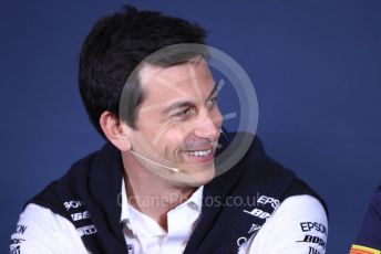 World © Octane Photographic Ltd. Formula 1 - Canadian GP – Friday FIA Team Press Conference. Toto Wolff - Executive Director & Head of Mercedes - Benz Motorsport. Circuit de Gilles Villeneuve, Montreal, Canada. Friday 7th June 2019.