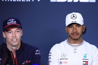 World © Octane Photographic Ltd. Formula 1 – Canadian GP. FIA Drivers Press Conference. Scuderia Toro Rosso STR14 – Daniil Kvyat and Mercedes AMG Petronas Motorsport AMG F1 W10 EQ Power+ - Lewis Hamilton. Circuit de Gilles Villeneuve, Montreal, Canada. Thursday 6th June 2019.