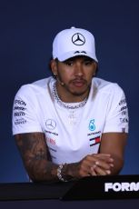 World © Octane Photographic Ltd. Formula 1 – Canadian GP. FIA Drivers Press Conference. Mercedes AMG Petronas Motorsport AMG F1 W10 EQ Power+ - Lewis Hamilton. Circuit de Gilles Villeneuve, Montreal, Canada. Thursday 6th June 2019.