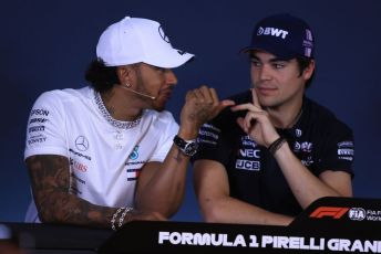 World © Octane Photographic Ltd. Formula 1 – Canadian GP. FIA Drivers Press Conference. Mercedes AMG Petronas Motorsport AMG F1 W10 EQ Power+ - Lewis Hamilton and SportPesa Racing Point RP19 – Lance Stroll. Circuit de Gilles Villeneuve, Montreal, Canada. Thursday 6th June 2019.