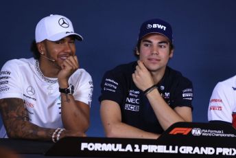 World © Octane Photographic Ltd. Formula 1 – Canadian GP. FIA Drivers Press Conference. Mercedes AMG Petronas Motorsport AMG F1 W10 EQ Power+ - Lewis Hamilton and SportPesa Racing Point RP19 – Lance Stroll. Circuit de Gilles Villeneuve, Montreal, Canada. Thursday 6th June 2019.