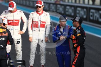 World © Octane Photographic Ltd. Formula 1 – Abu Dhabi GP - Class of 2018. Alfa Romeo Sauber F1 Team C37 – Marcus Ericsson, Charles Leclerc, Scuderia Toro Rosso STR13 – Brendon Hartley and Aston Martin Red Bull Racing TAG Heuer RB14 – Daniel Ricciardo. Yas Marina Circuit, Abu Dhabi. Sunday 25th November 2018.