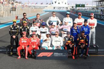 World © Octane Photographic Ltd. Formula 1 – Abu Dhabi GP - Class of 2018. Scuderia Ferrari SF71-H – Kimi Raikkonen and Sebastian Vettel, Mercedes AMG Petronas Motorsport AMG F1 W09 EQ Power+ - Lewis Hamilton and Valtteri Bottas, Aston Martin Red Bull Racing TAG Heuer RB14 – Daniel Ricciardo and Max Verstappen,. Williams Martini Racing FW41 – Sergey Sirotkin, Lance Stroll, McLaren MCL33 – Stoffel Vandoorne, Fernando Alonso, Renault Sport F1 Team RS18 – Carlos Sainz and Nico Hulkenberg, Racing Point Force India VJM11 - Sergio Perez and Esteban Ocon. Haas F1 Team VF-18 – Romain Grosjean, Kevin Magnussen, Alfa Romeo Sauber F1 Team C37 – Marcus Ericsson, Charles Leclerc, Scuderia Toro Rosso STR13 – Pierre Gasly and Brendon Hartley. Yas Marina Circuit, Abu Dhabi. Sunday 25th November 2018.