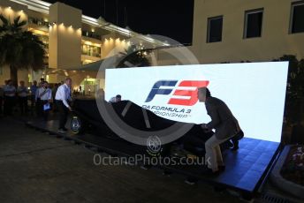 World © Octane Photographic Ltd. Formula 1 – Abu Dhabi GP - Paddock. 2019 FIA F3 car lauch. Yas Marina Circuit, Abu Dhabi. Thursday 22nd November 2018.
