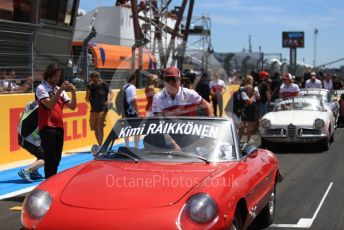 World © Octane Photographic Ltd. Formula 1 – French GP. Drivers Parade. Alfa Romeo Racing C38 – Kimi Raikkonen. Paul Ricard Circuit, La Castellet, France. Sunday 23rd June 2019.