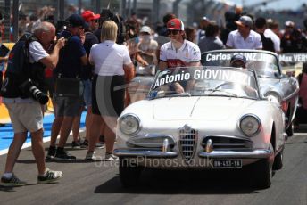 World © Octane Photographic Ltd. Formula 1 – French GP. Drivers Parade. Alfa Romeo Racing C38 – Antonio Giovinazzi. Paul Ricard Circuit, La Castellet, France. Sunday 23rd June 2019.