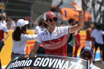 World © Octane Photographic Ltd. Formula 1 – French GP. Drivers Parade. Alfa Romeo Racing C38 – Antonio Giovinazzi. Paul Ricard Circuit, La Castellet, France. Sunday 23rd June 2019.
