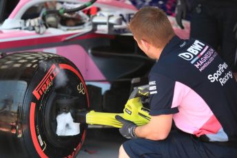 World © Octane Photographic Ltd. Formula 1 – French GP. Practice 3. SportPesa Racing Point RP19 - Sergio Perez gets his front brakes cooled. Paul Ricard Circuit, La Castellet, France. Saturday 22nd June 2019.