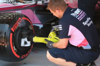 World © Octane Photographic Ltd. Formula 1 – French GP. Practice 3. SportPesa Racing Point RP19 - Sergio Perez gets his front brakes cooled. Paul Ricard Circuit, La Castellet, France. Saturday 22nd June 2019.