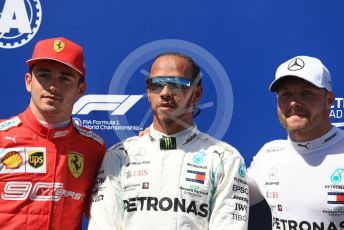 World © Octane Photographic Ltd. Formula 1 – French GP. Qualifying.Mercedes AMG Petronas Motorsport AMG F1 W10 EQ Power+ - Lewis Hamilton, Valtteri Bottas and Scuderia Ferrari SF90 – Charles Leclerc. Paul Ricard Circuit, La Castellet, France. Saturday 22nd June 2019.