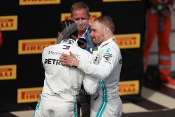 World © Octane Photographic Ltd. Formula 1 – French GP. Podium. Mercedes AMG Petronas Motorsport AMG F1 W10 EQ Power+ - Lewis Hamilton and Valtteri Bottas. Paul Ricard Circuit, La Castellet, France. Sunday 23rd June 2019.