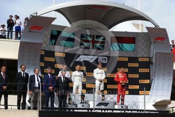 World © Octane Photographic Ltd. Formula 1 – French GP. Podium. Mercedes AMG Petronas Motorsport AMG F1 W10 EQ Power+ - Lewis Hamilton,  Valtteri Bottas and Scuderia Ferrari SF90 – Charles Leclerc. Paul Ricard Circuit, La Castellet, France. Sunday 23rd June 2019.