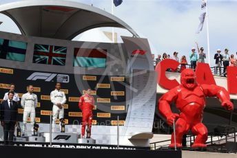 World © Octane Photographic Ltd. Formula 1 – French GP. Podium. Mercedes AMG Petronas Motorsport AMG F1 W10 EQ Power+ - Lewis Hamilton, Valtteri Bottas and Scuderia Ferrari SF90 – Charles Leclerc. Paul Ricard Circuit, La Castellet, France. Sunday 23rd June 2019.