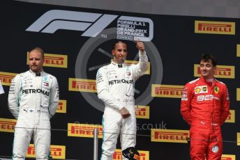 World © Octane Photographic Ltd. Formula 1 – French GP. Podium. Mercedes AMG Petronas Motorsport AMG F1 W10 EQ Power+ - Lewis Hamilton, Valtteri Bottas and Scuderia Ferrari SF90 – Charles Leclerc. Paul Ricard Circuit, La Castellet, France. Sunday 23rd June 2019.