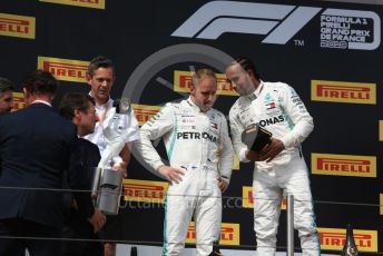 World © Octane Photographic Ltd. Formula 1 – French GP. Podium. Mercedes AMG Petronas Motorsport AMG F1 W10 EQ Power+ - Lewis Hamilton and Valtteri Bottas. Paul Ricard Circuit, La Castellet, France. Sunday 23rd June 2019.