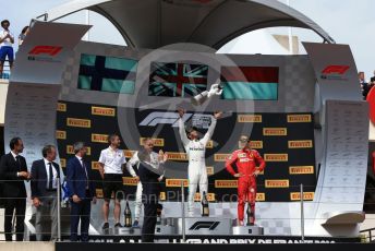 World © Octane Photographic Ltd. Formula 1 – French GP. Podium. Mercedes AMG Petronas Motorsport AMG F1 W10 EQ Power+ - Lewis Hamilton,  Valtteri Bottas and Scuderia Ferrari SF90 – Charles Leclerc. Paul Ricard Circuit, La Castellet, France. Sunday 23rd June 2019.