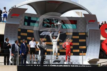 World © Octane Photographic Ltd. Formula 1 – French GP. Podium. Mercedes AMG Petronas Motorsport AMG F1 W10 EQ Power+ - Lewis Hamilton,  Valtteri Bottas and Scuderia Ferrari SF90 – Charles Leclerc. Paul Ricard Circuit, La Castellet, France. Sunday 23rd June 2019.