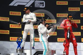 World © Octane Photographic Ltd. Formula 1 – French GP. Podium. Mercedes AMG Petronas Motorsport AMG F1 W10 EQ Power+ - Lewis Hamilton,  Valtteri Bottas and Scuderia Ferrari SF90 – Charles Leclerc. Paul Ricard Circuit, La Castellet, France. Sunday 23rd June 2019.