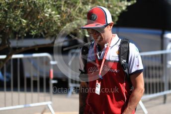 World © Octane Photographic Ltd. Formula 1 – French GP. Paddock. Alfa Romeo Racing C38 – Kimi Raikkonen. Paul Ricard Circuit, La Castellet, France. Saturday 22nd June 2019.