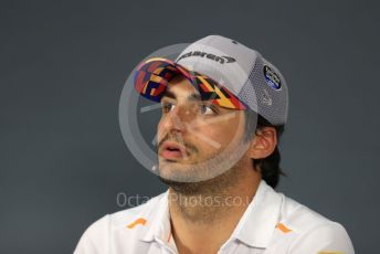 World © Octane Photographic Ltd. Formula 1 – French GP. FIA Drivers Press Conference. McLaren – Carlos Sainz. Paul Ricard Circuit, La Castellet, France. Thursday 20th June 2019.