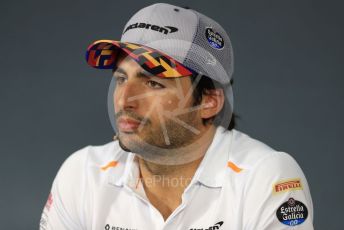 World © Octane Photographic Ltd. Formula 1 – French GP. FIA Drivers Press Conference. McLaren – Carlos Sainz. Paul Ricard Circuit, La Castellet, France. Thursday 20th June 2019.