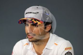 World © Octane Photographic Ltd. Formula 1 – French GP. FIA Drivers Press Conference. McLaren – Carlos Sainz. Paul Ricard Circuit, La Castellet, France. Thursday 20th June 2019.