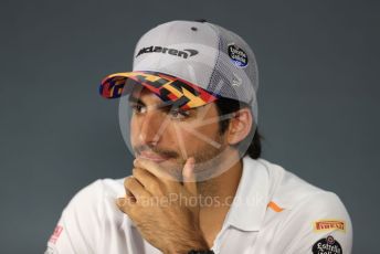 World © Octane Photographic Ltd. Formula 1 – French GP. FIA Drivers Press Conference. McLaren – Carlos Sainz. Paul Ricard Circuit, La Castellet, France. Thursday 20th June 2019.